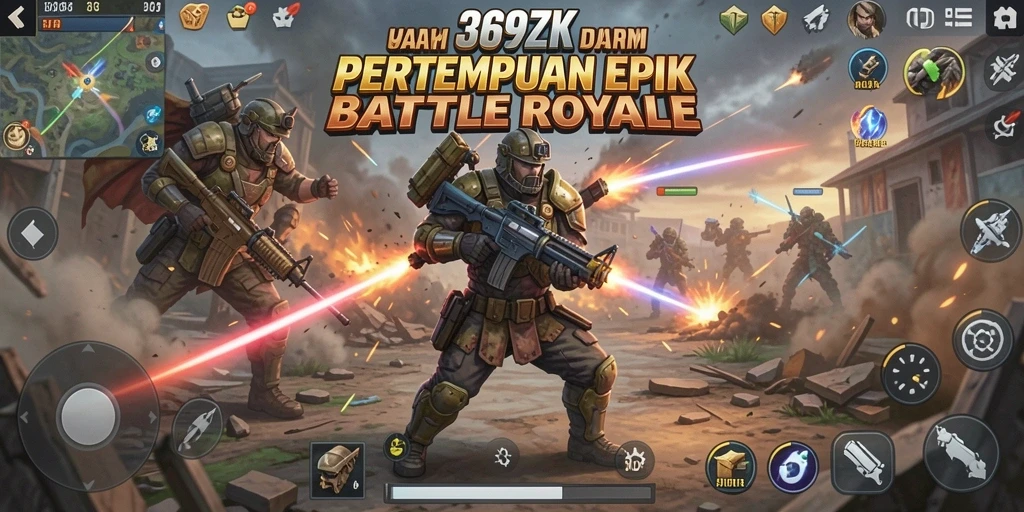 Tampilan gameplay mendebarkan dalam Battle Royale 369ZK.