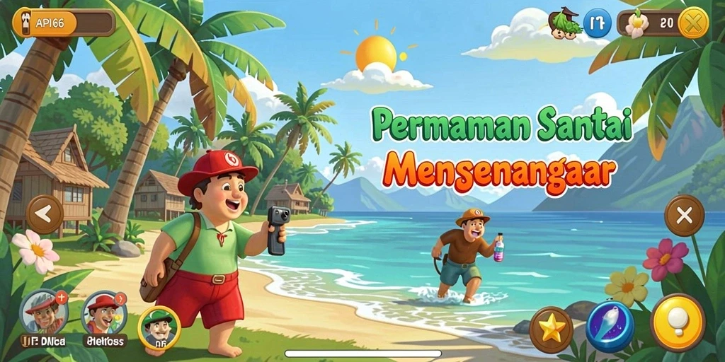 Tangkapan layar menunjukkan gameplay santai API66 yang menarik.