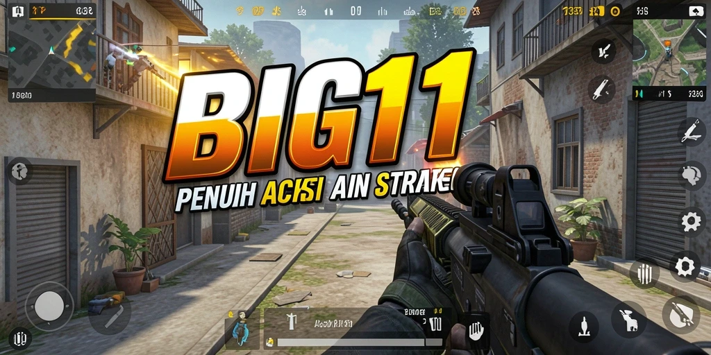 Tangkapan layar dari gameplay <strong>BIG11</strong> menunjukkan aksi seru di medan perang FPS.