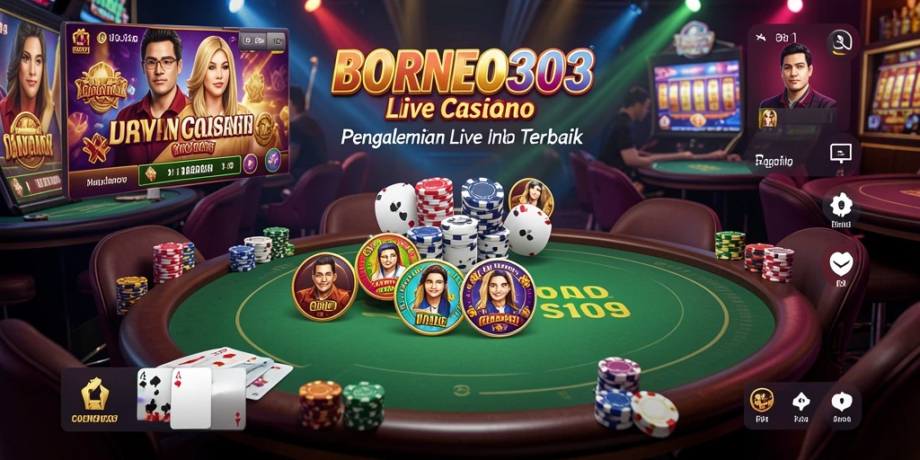 Screenshot gameplay Live Casino yang menampilkan dealer langsung dan permainan menarik.