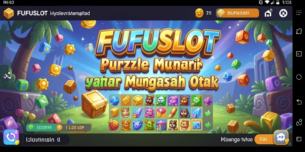 Tampilan gameplay FUFUSLOT yang penuh warna dan menarik.