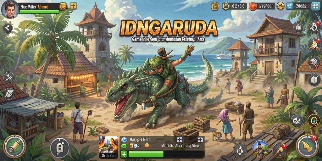 Tangkapan layar gameplay IDNGARUDA menunjukkan momen seru dalam proses perkembangan karakter.