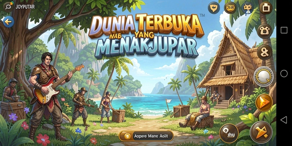 Gameplay JOYPUTAR menampilkan dunia terbuka yang luas dan interaktif.