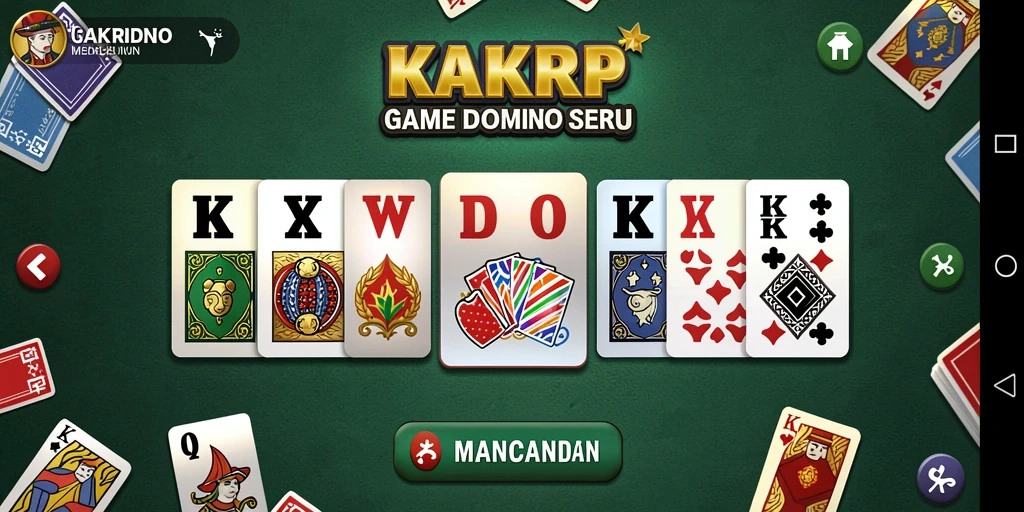 Tampilan gameplay KAKRP yang seru dalam permainan Domino.