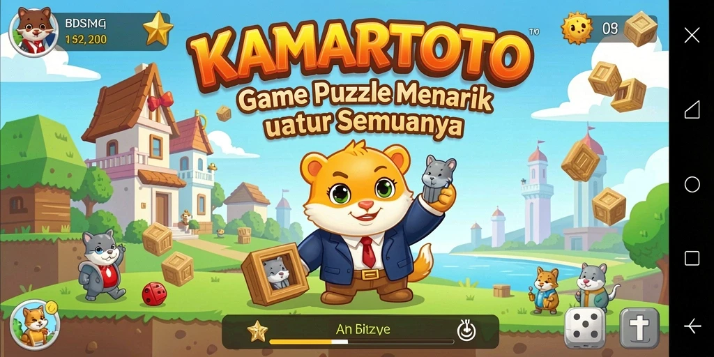 Tampilan gameplay menantang dalam KAMARTOTO yang penuh teka-teki.