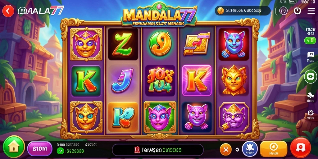 Tampilan menarik dari gameplay MANDALA77 yang penuh warna.
