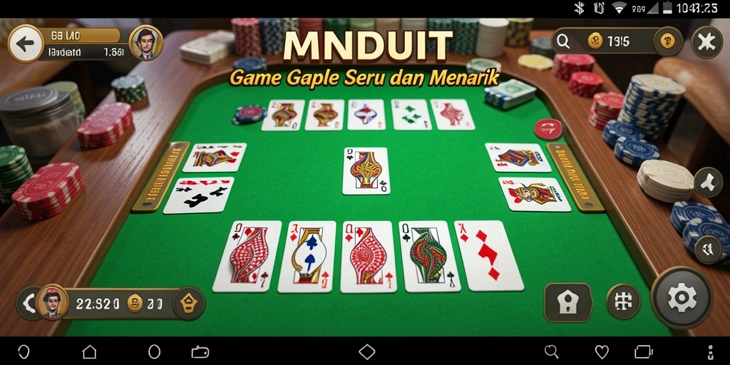 Screenshot gameplay MNDUIT menampilkan momen seru permainan Gaple.