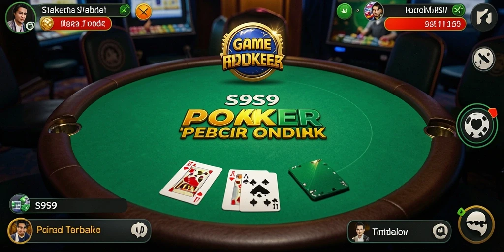 Screenshot gameplay S9S9 yang menampilkan suasana permainan poker.