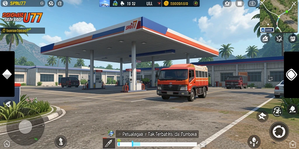 Tampilan gameplay menakjubkan di dunia terbuka SPBU77.